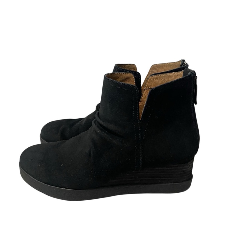 Dansko Stephanie Women Back-Zip Waterproof Suede Wedge Boots 37 US 6.5-7 - Picture 3 of 10